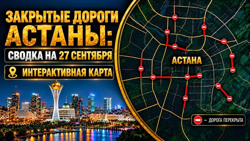 Закрытые дороги Астаны