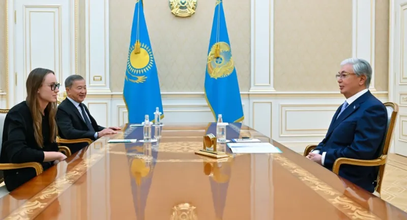 Касым-Жомарт Токаев и Елена Рыбакина в Акорде