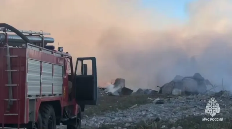 Пожар на производстве пиротехники в России