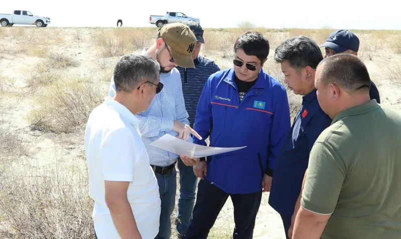 Нурдаулет Килыбай на строительстве нового порта