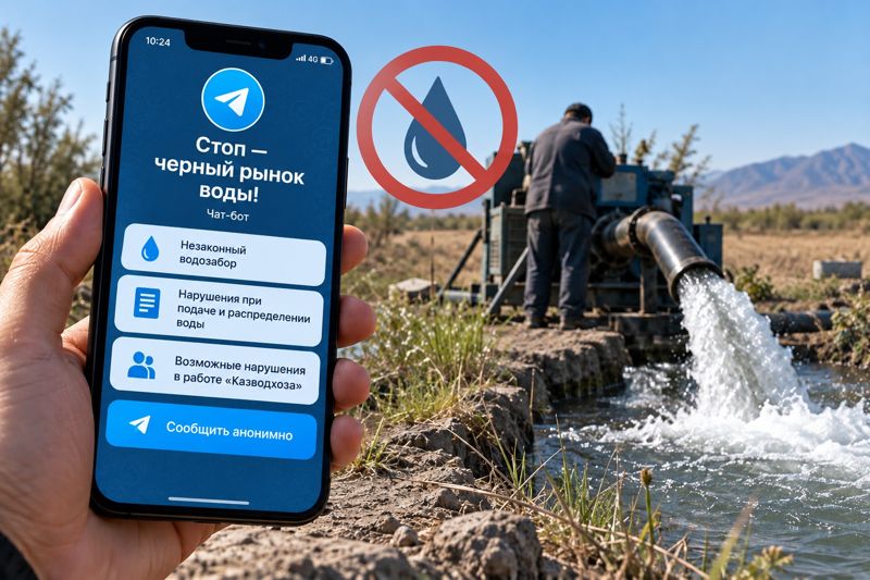 Казахстанцы смогут анонимно сообщать о незаконном использовании воды