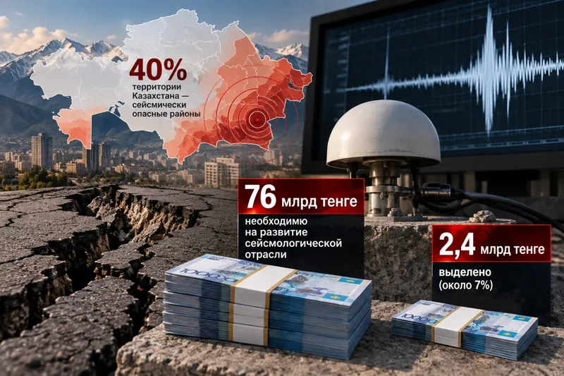 Из 76 млрд на сейсмологическую отрасль выделили 2,4 млрд тенге
