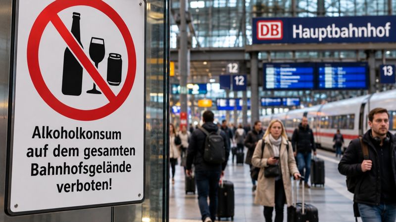 В Германии запретили распивать алкоголь на железнодорожных вокзалах