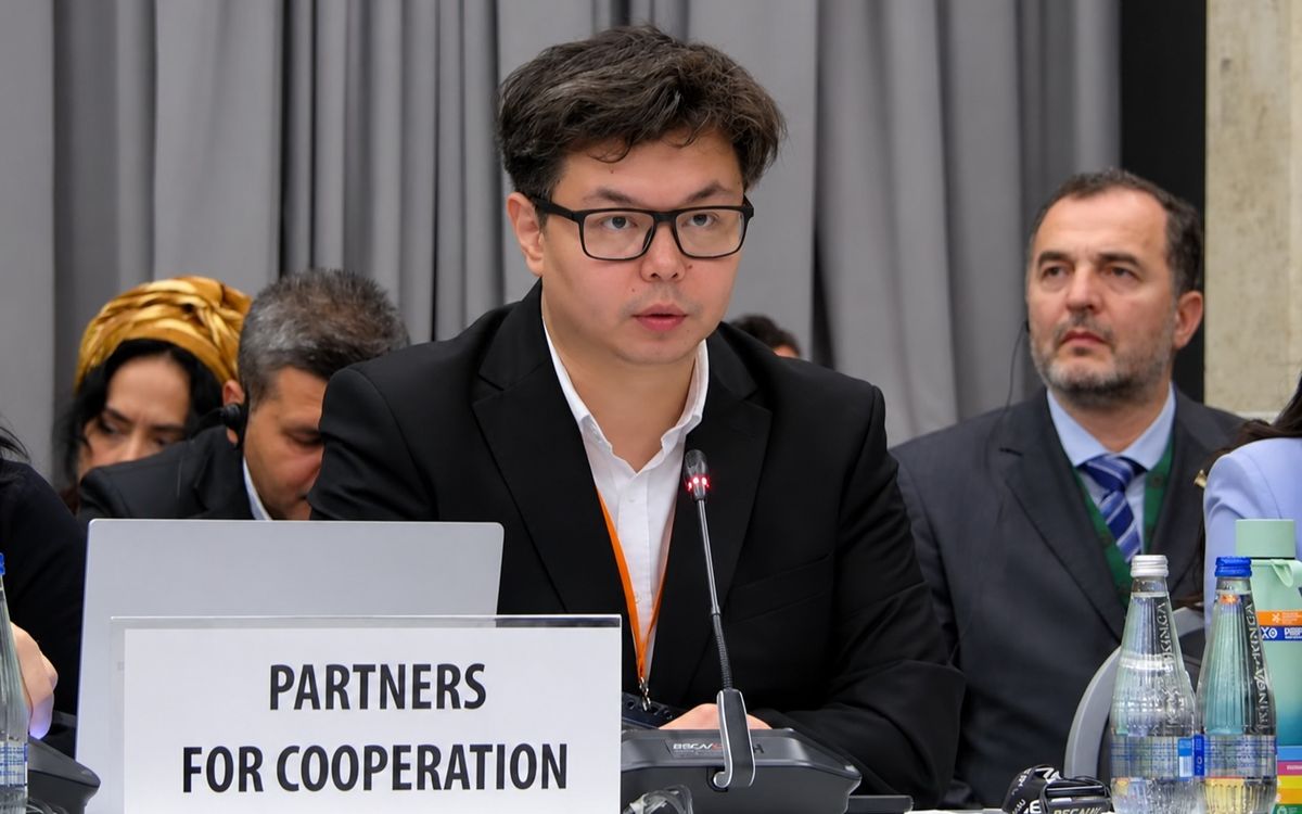 Директор Human Rights Consulting Group Арсен Аубакиров на конференции WHDC-2026