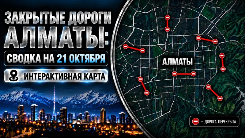 Закрытые дороги Алматы