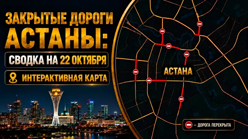 Закрытые дороги Астаны