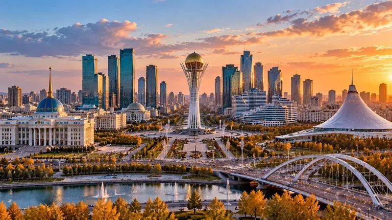 Изображение города астана, сгенерированное нейросетью
