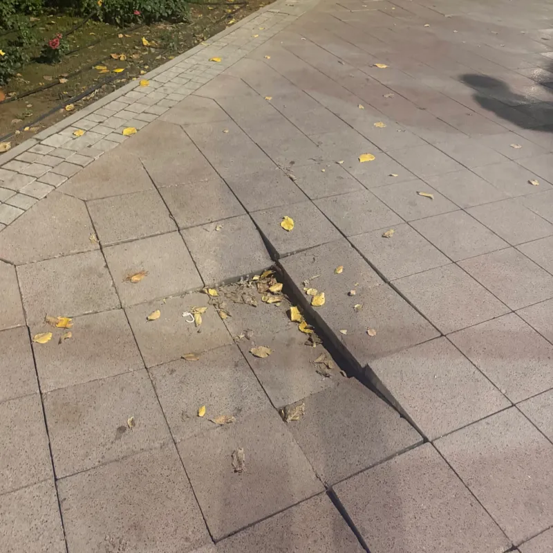 Дорожное покрытие провалилось в Алматы