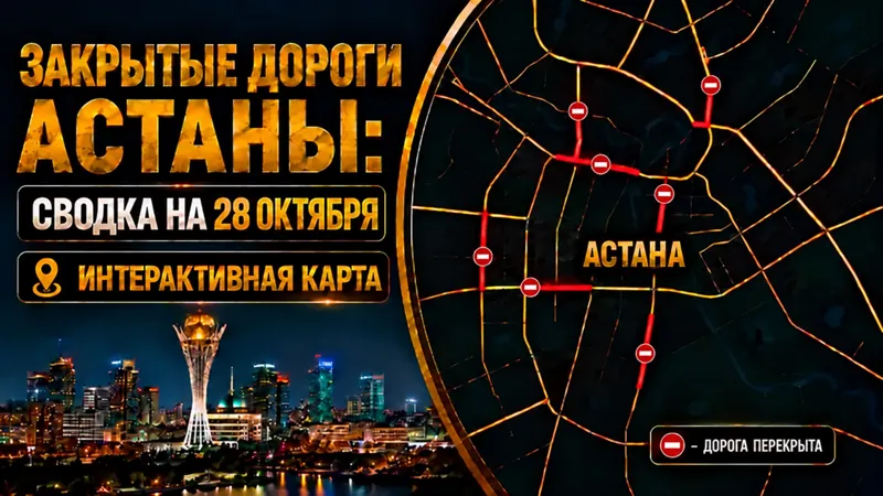 Иллюстративное изображение перекрытых улиц